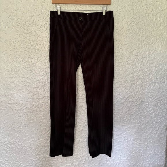Betabrand Straight Leg Pinstripe Stretchy Dress Pants Medium - Picture 2 of 6